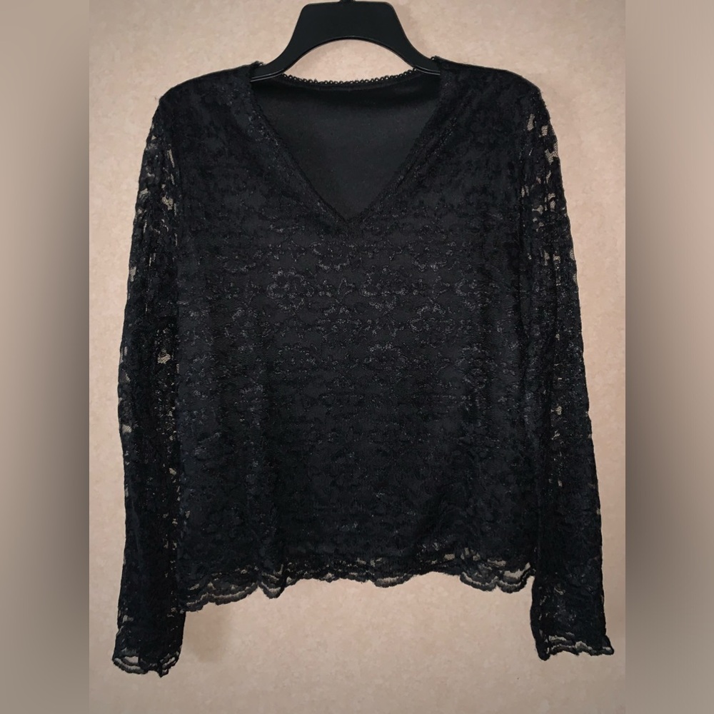 Vintage Black Lace Top